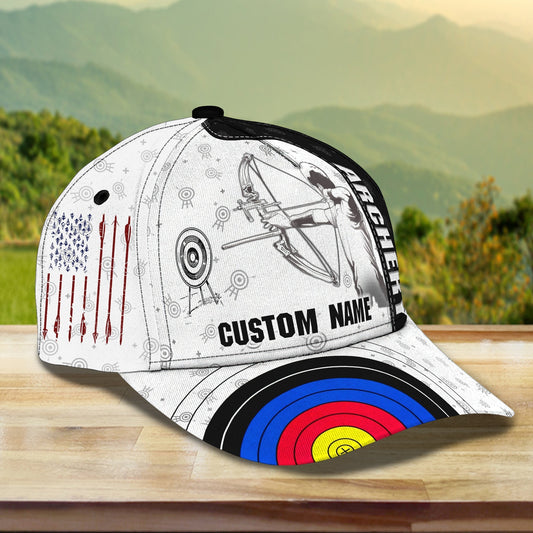 3D Classic Cap Archery Personalized Name Cap Tendpins CA0978