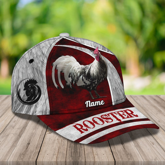 3D Classic Cap Rooster 03 Personalize Name Cap Tendpins CA2442