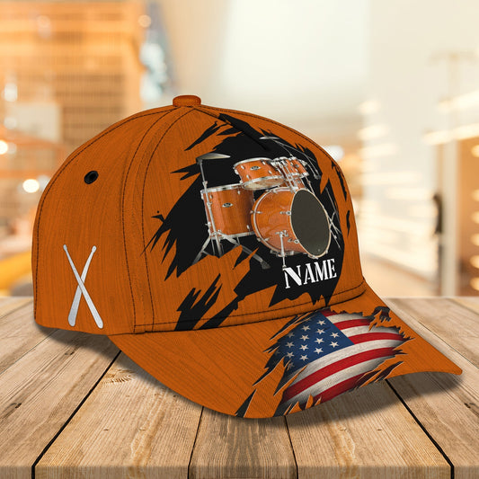 3D Classic Cap Drum Personalized Name Cap 176 Tendpins CA0983