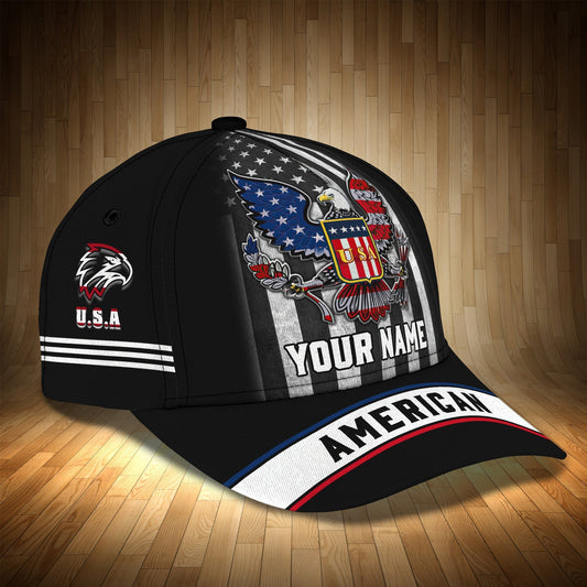 3D Classic Cap American Pride Personalized Name Cap55Tendpins CA1528