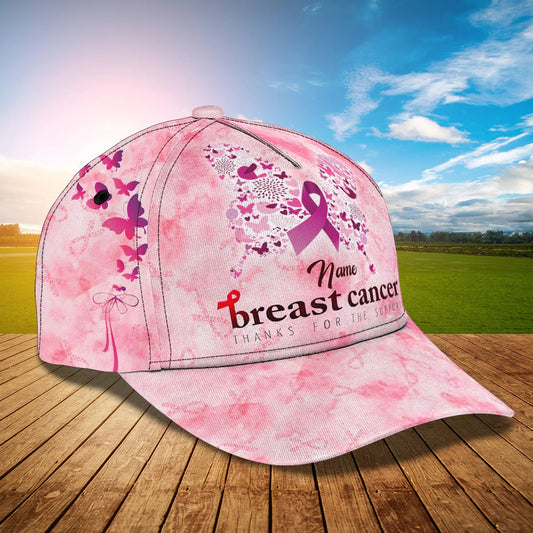 Customized Breast Cancer Baseball Cap Hat For Women, Breast Cancer Gifts CO0169