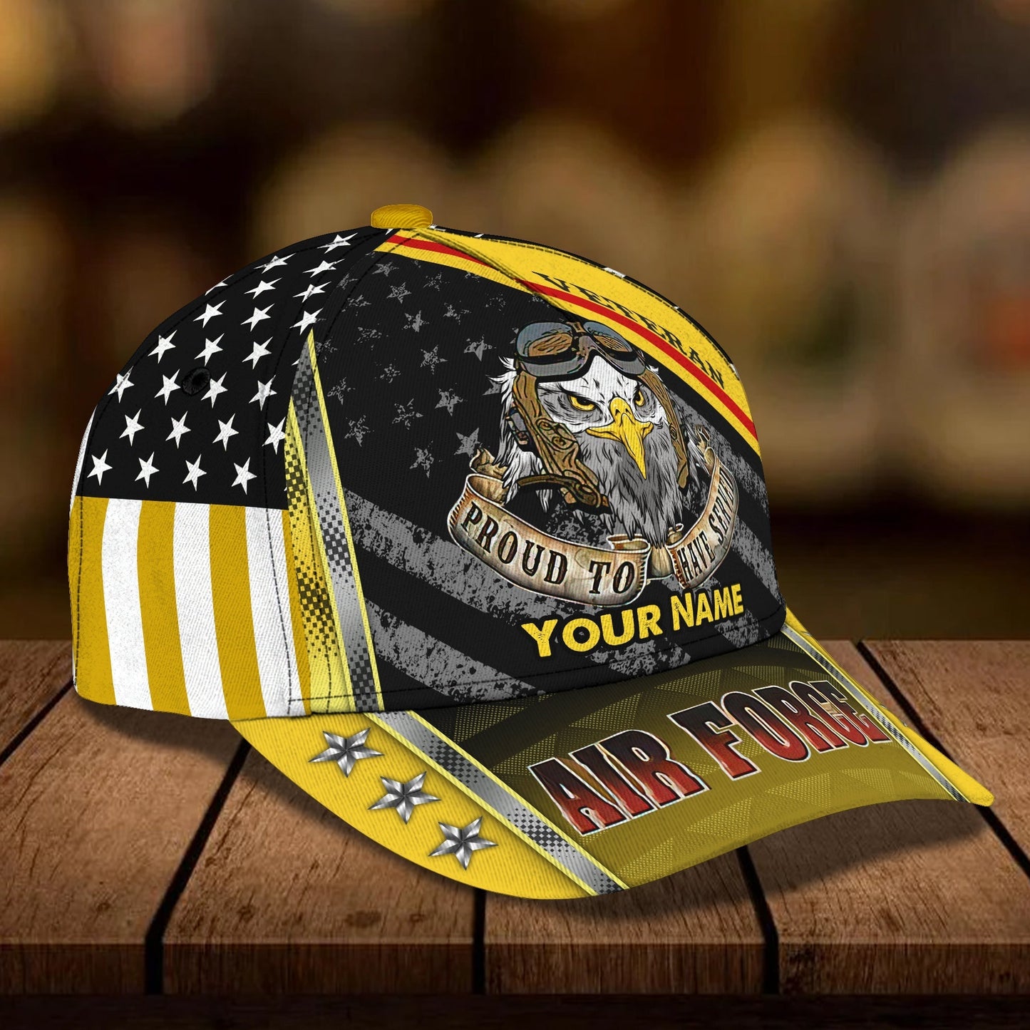 3D Classic Cap Personalized Name Cap07 Veteran Tendpins CA2309