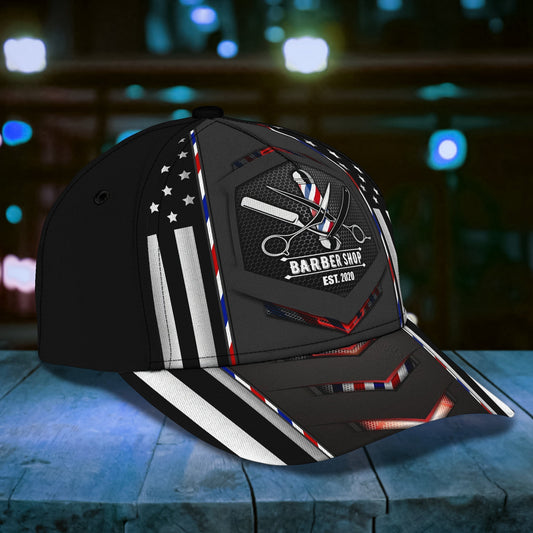 3D Classic Cap Barber Personalized Year Cap 1312 Tendpins CA2406