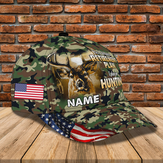 3D Classic Cap American Deer Hunting 3Personalized Name Cap Tendpins CA1582