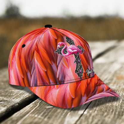 3D Classic Cap Flamingo Cross Personalized Name Cap 436 Tendpins CA1269