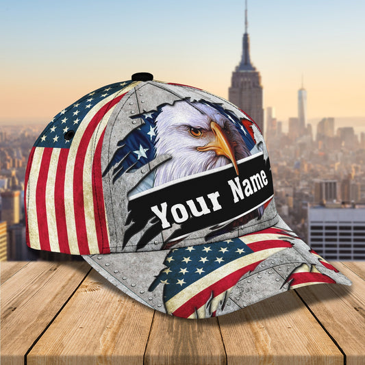 3D Classic Cap America Personalized Name Cap Tendpins CA2127