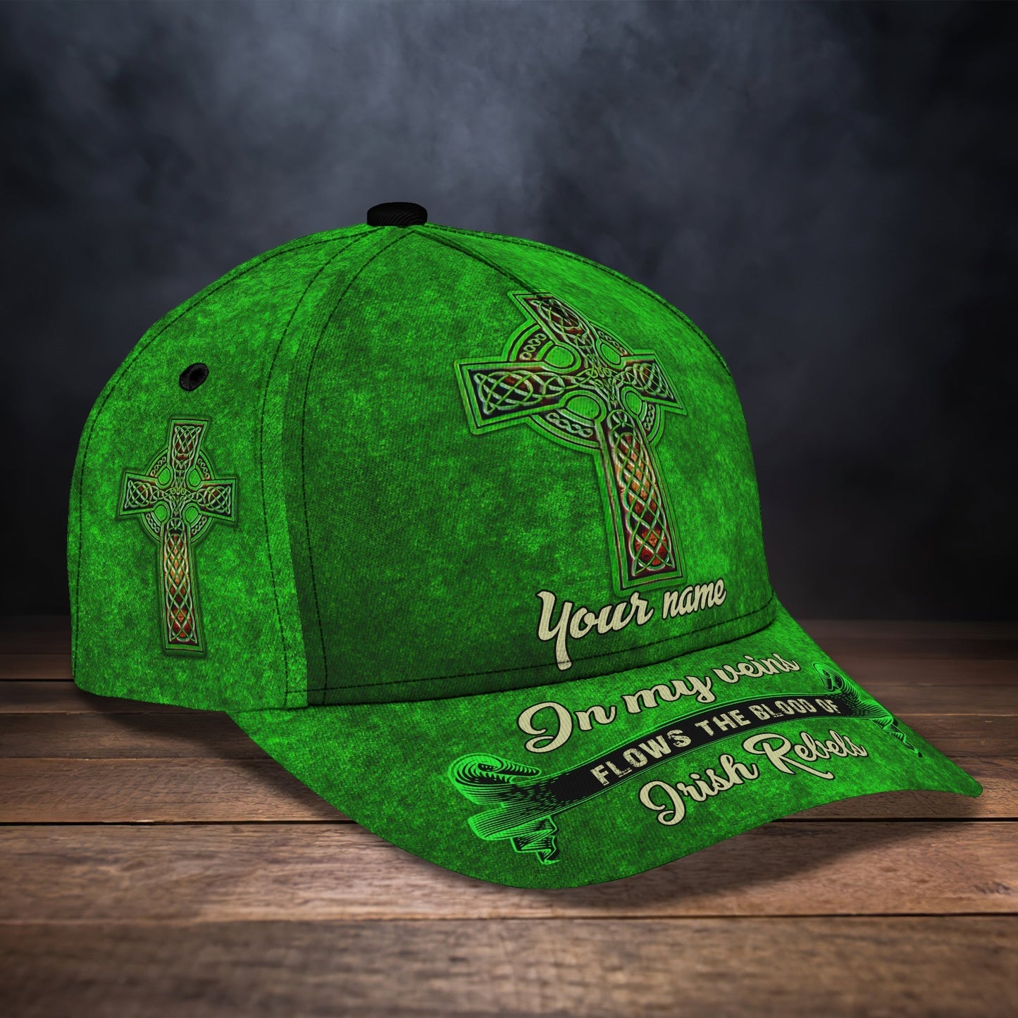 3D Classic Cap Irish Pride Personalized Name Cap 27 Tendpins CA2364