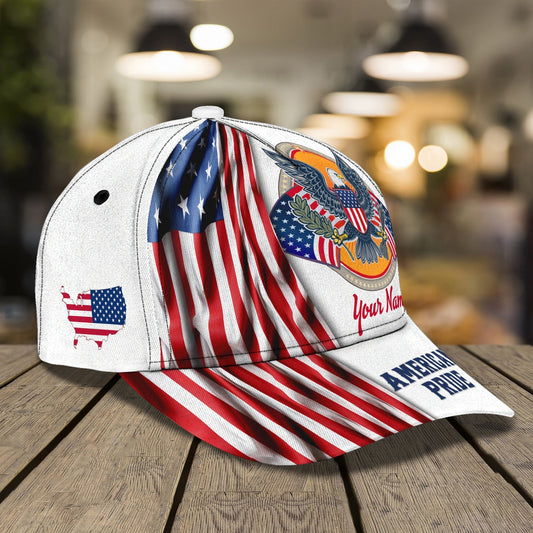 3D Classic Cap American Pride Personalized Name Cap 300 Tendpins CA2285