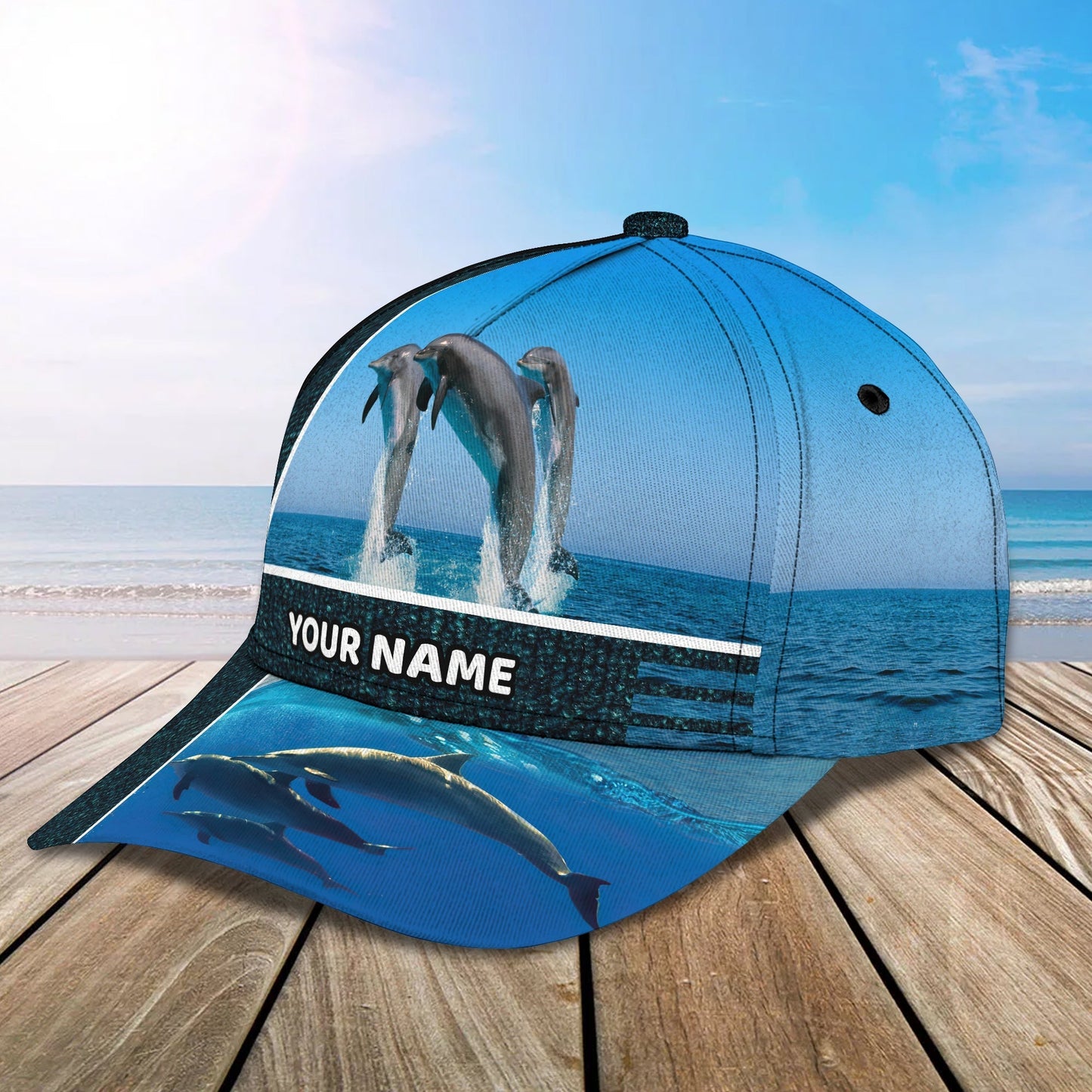 3D Classic Cap Personalized Name Cap 01 Dolphin Tendpins CA1252