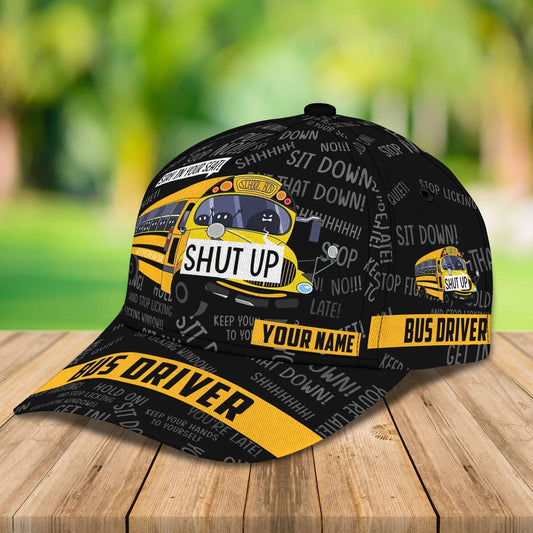 3D Classic Cap School Bus 9 Personalized Name Cap 2 Tendpins CA1666