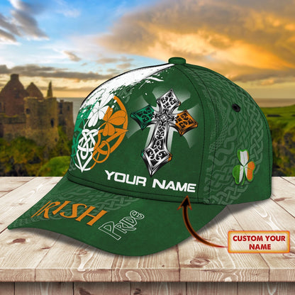 3D Classic Cap Irish Pride 01 Personalized Name Cap Tendpins CA2322