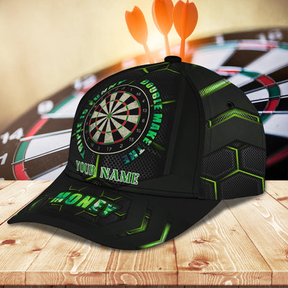 3D Classic Cap Darts Green Personalized Name Cap 02 Tendpins CA1130