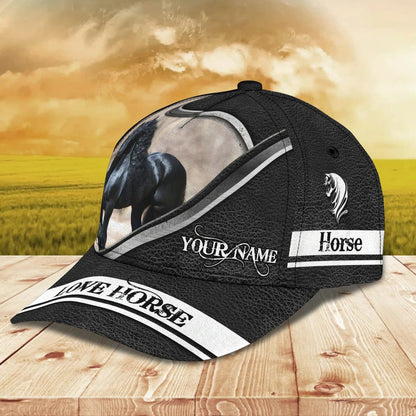 Tendpins Premium Unique 3D Full Print Baseball Horse Cap, Custom Name Classic 3D Hat Cap For Horse Lovers CO0401