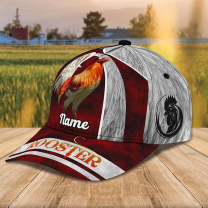 3D Classic Cap Rooster 04 Personalize Name Cap Tendpins CA1337