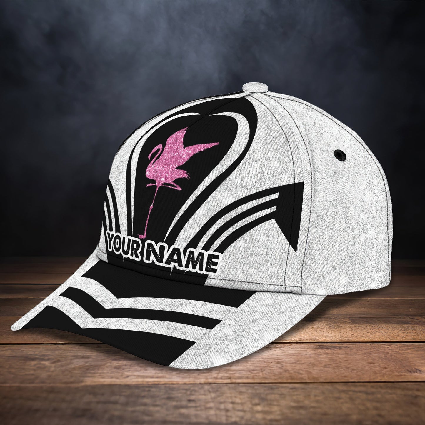 3D Classic Cap Flamingo Personalized Name Cap Tendpins CA1826