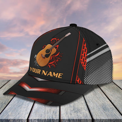 3D Classic Cap Guitar Classic 001 Personalized Name Cap Tendpins CA2148