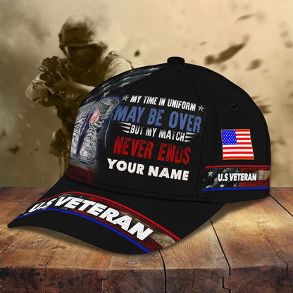 3D Classic Cap Veteran Personalized Name Cap 03 Tendpins CA2396