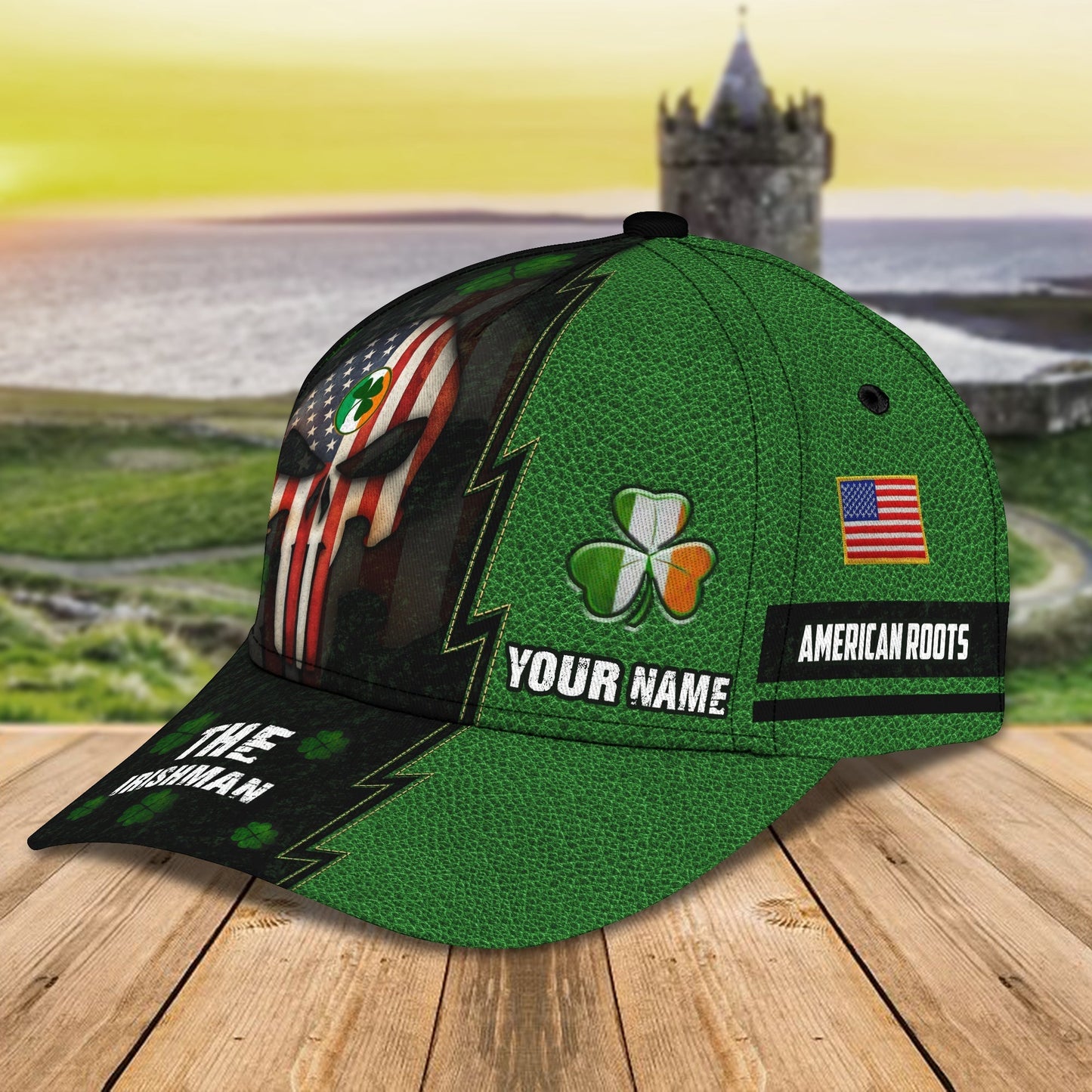 3D Classic Cap The Irishman 02 Personalized Name Cap Tendpins CA1846