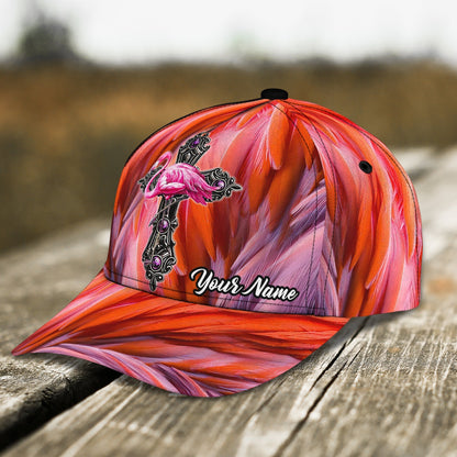 3D Classic Cap Flamingo Cross Personalized Name Cap 436 Tendpins CA1269