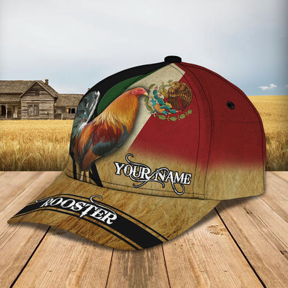 3D Classic Cap Rooster 01 Personalized Name Cap Tendpins CA1314