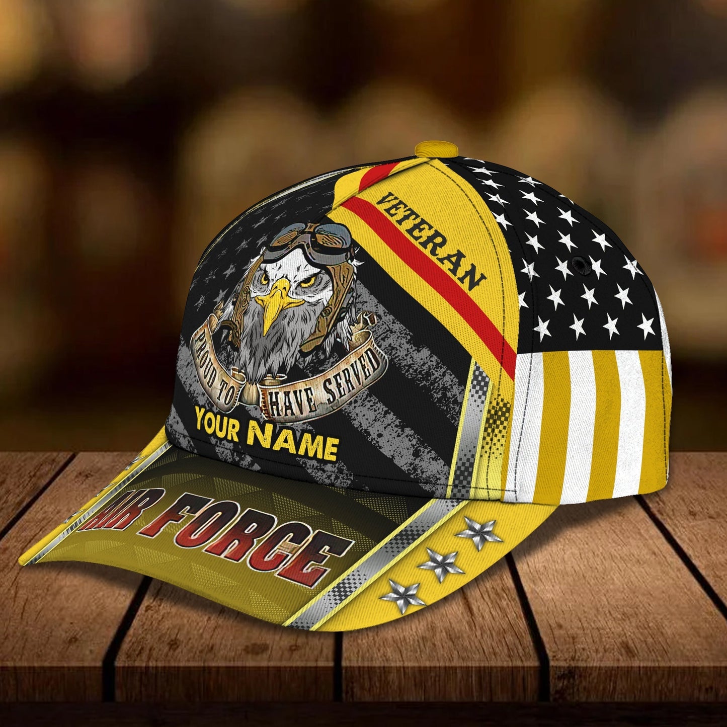 3D Classic Cap Personalized Name Cap07 Veteran Tendpins CA2309