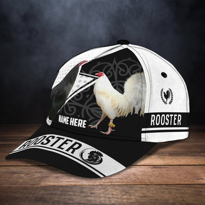 3D Classic Cap Rooster Personalized Name Cap 02 Tendpins CA1287