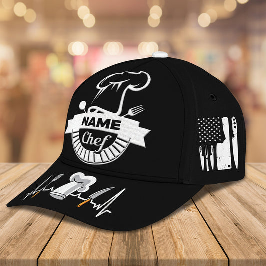 3D Classic Cap Chef Personalized Name Cap 349 Tendpins CA0786