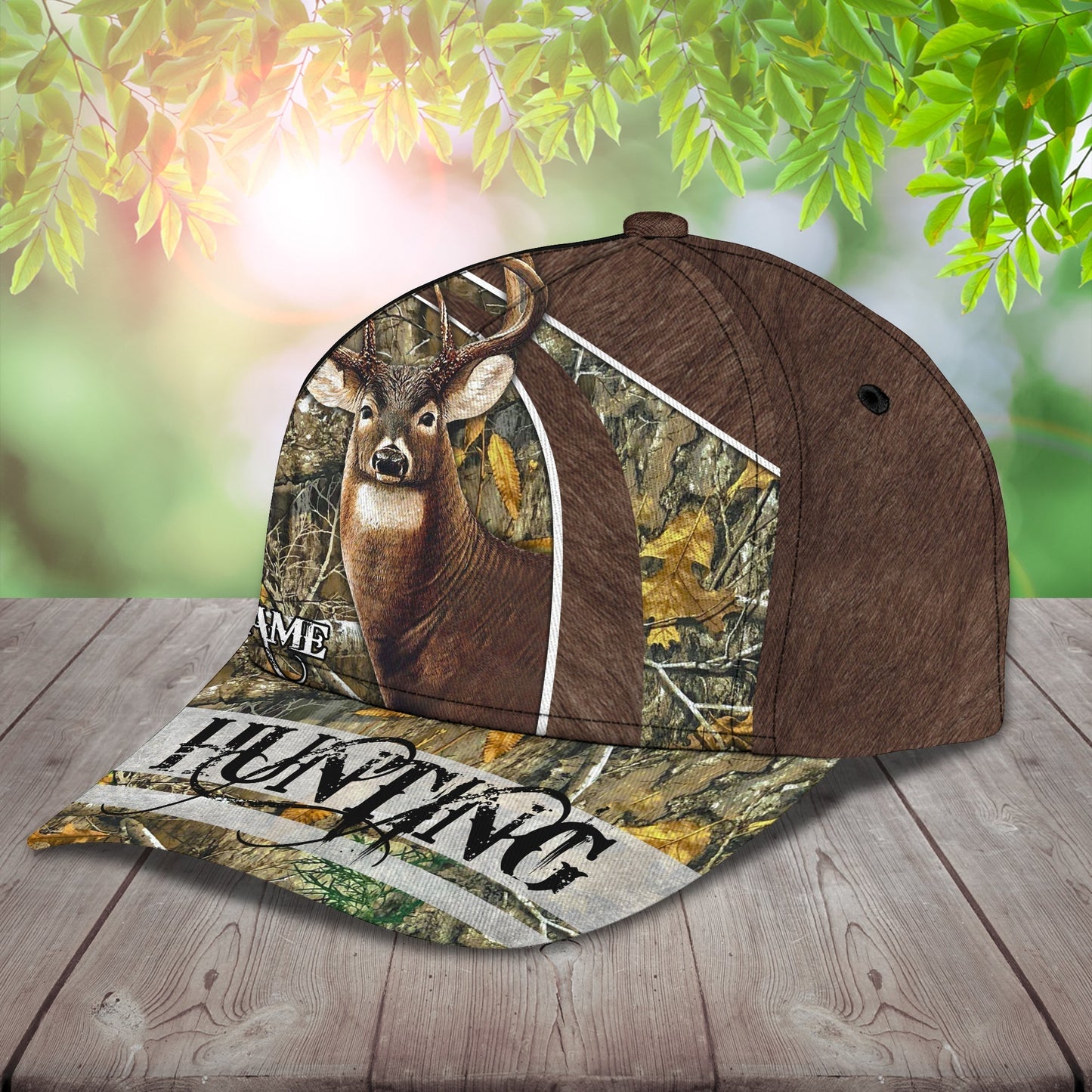 3D Classic Cap Deer Hunting Personalize Name Cap Nama244 Tendpins CA1372