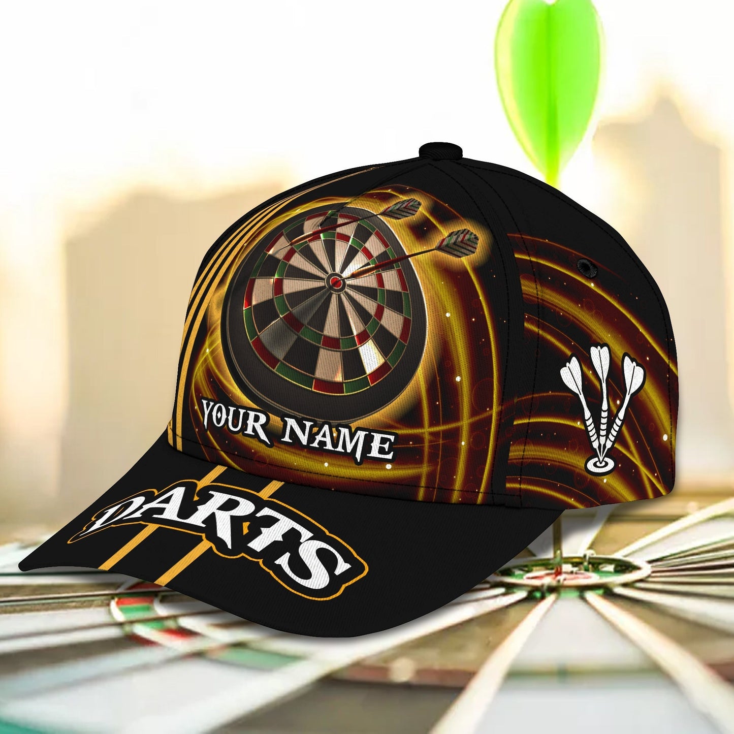 3D Classic Cap Darts Personalized Name Tendpins CA1508