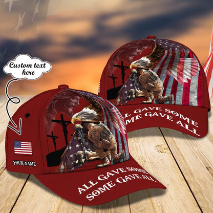 3D Classic Cap Veteran Personalized Name Cap004 Tendpins CA1869