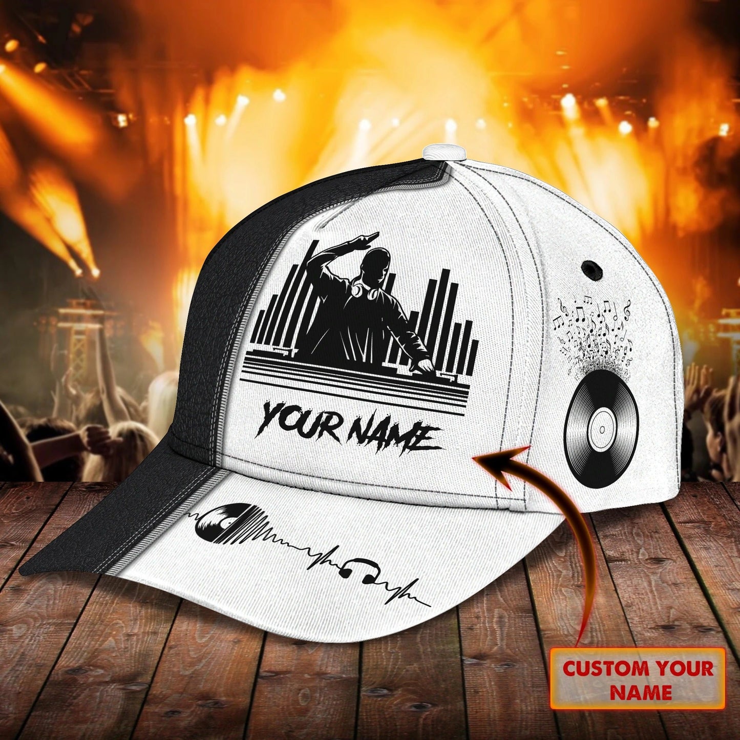 Personalized 3D Full Printed Dj Cap, Dj Hat, Disc Jockey Baseball Cap Hat, Classic Deejay Cap, Gift For A Dj CA2852