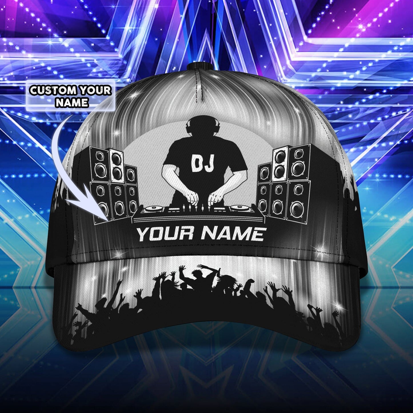 3D Classic Cap Dj Personalized Name Cap 03 Tendpins CA2466