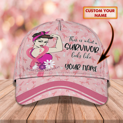 3D Classic Cap Survivor Look Like Personalized Name Cap Tendpins CA1441