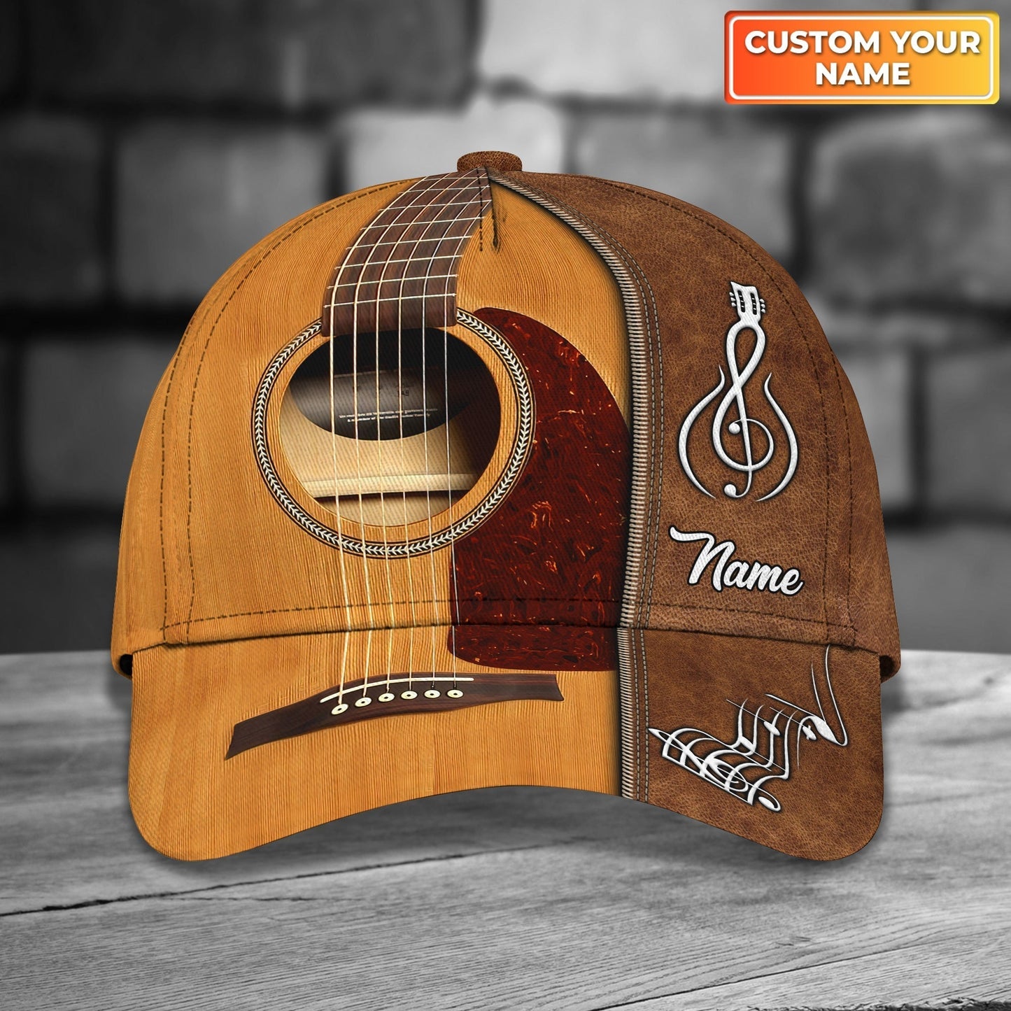 3D Classic Cap Guitar Classic Custom Name Classic Cap Nama1244 Tendpins CA2141