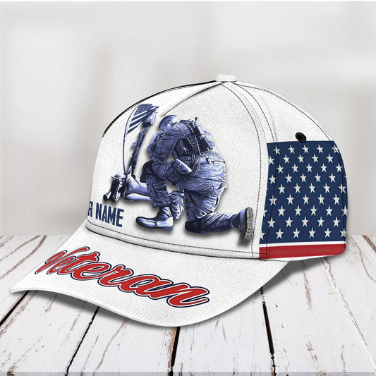 3D Classic Cap Veteran Personalized Name Cap 112 Tendpins CA2260