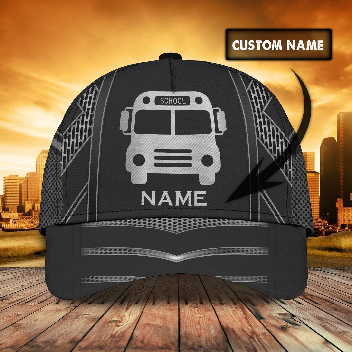 3D Classic Cap Bus Personalized Name Cap Tendpins CA0575