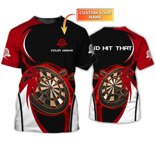 Customized 3D All Over Print Dart Player Shirt I'd Hit That Dart Tshirt Present To Dart Team TO0011