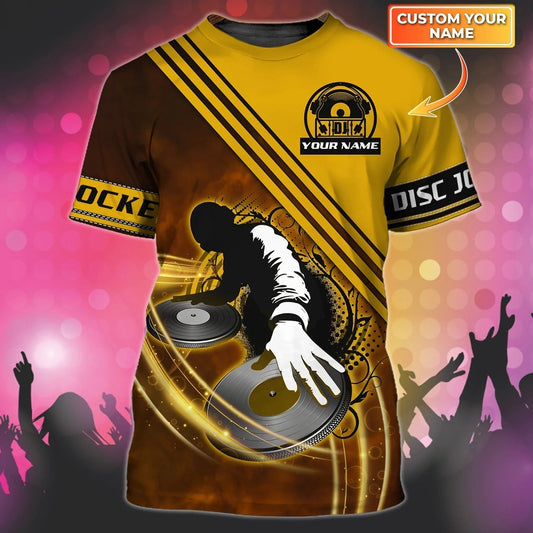 Customized Dj Shirt, 3D All Over Printed T Shirt For Disc Jockey, Dj Gifts TO0931