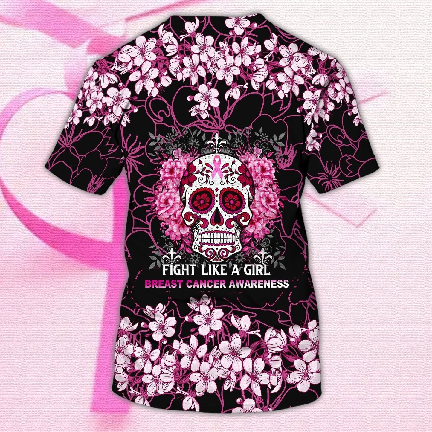 Personalized Name 3D T Shirt For Breast Cancer TO2411