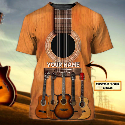 Personalized 3D Guitar Shirts Guitar Lovers, Sublimation Guitar Shirt With Name, Gift For Guitar Lover TO0202