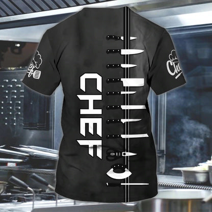 Personalized Name 3D Chef, Master Chef Tshirt, Best Gift For Cooking Lover, 3D Full Print Cooker Shirt, Chef Shirt TO0259