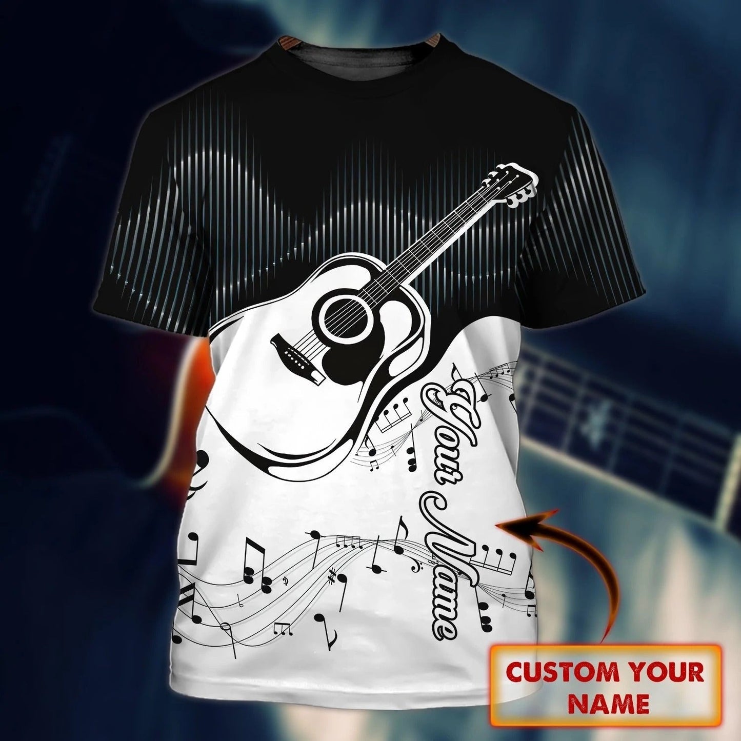 Personalized 3D Guitar Shirts Guitar Lovers, Sublimation Guitar Shirt With Name, Gift For Guitar Lover TO0202