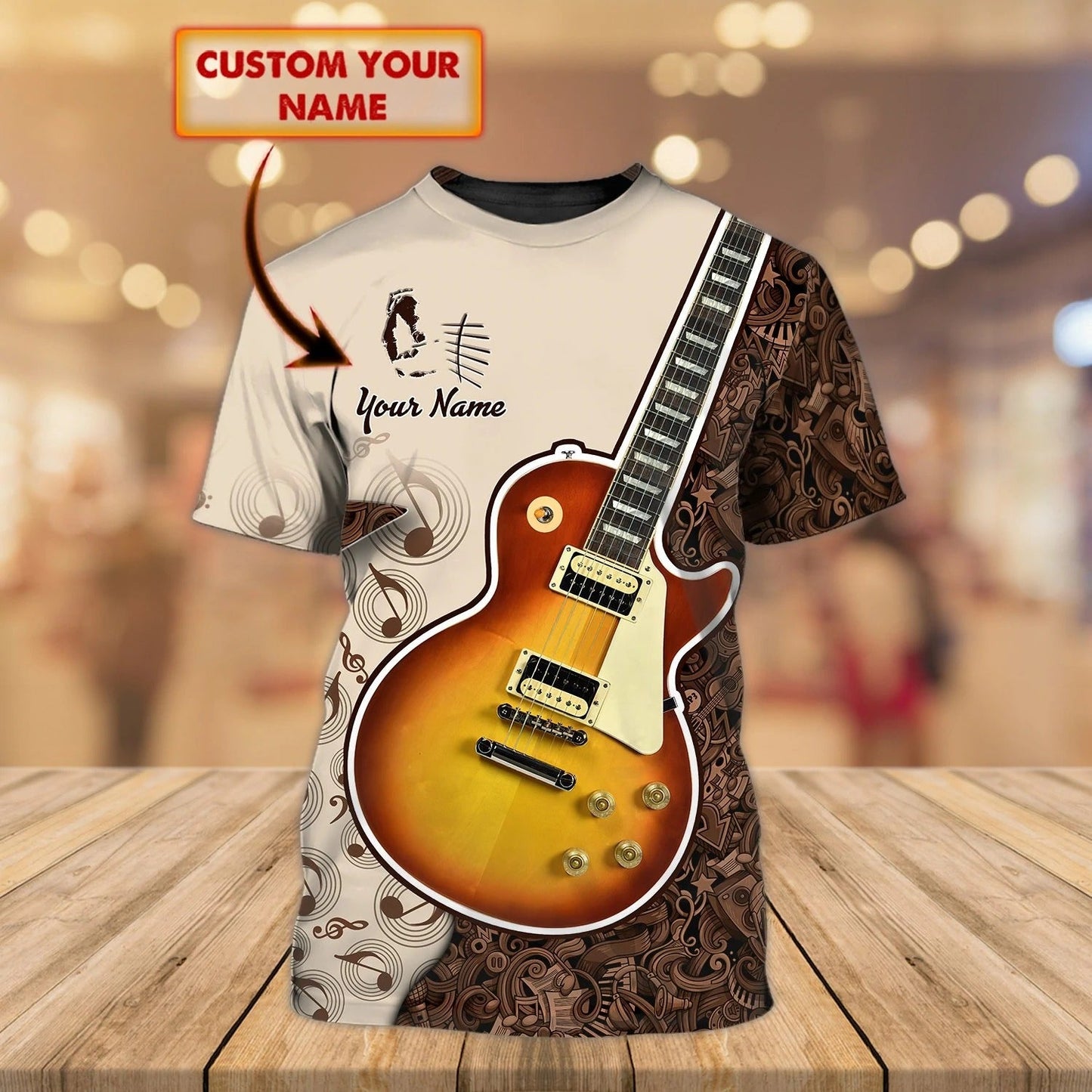 Personalized 3D Guitar Shirts Guitar Lovers, Sublimation Guitar Shirt With Name, Gift For Guitar Lover TO0202