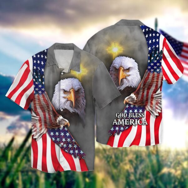 Eagle American Hawaiian Shirt Independence Day Is Coming 3D All Over Print Patriotic Hawaii Shirt HO5010