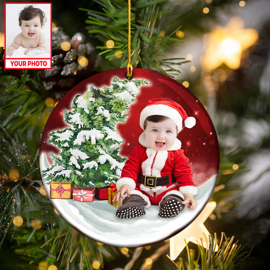 Personalized Ornament from Baby Photo - Merry Christmas 2024, Gift for Family, New Baby OO0004