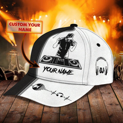 Personalized 3D Full Printed Dj Cap, Dj Hat, Disc Jockey Baseball Cap Hat, Classic Deejay Cap, Gift For A Dj CA2852