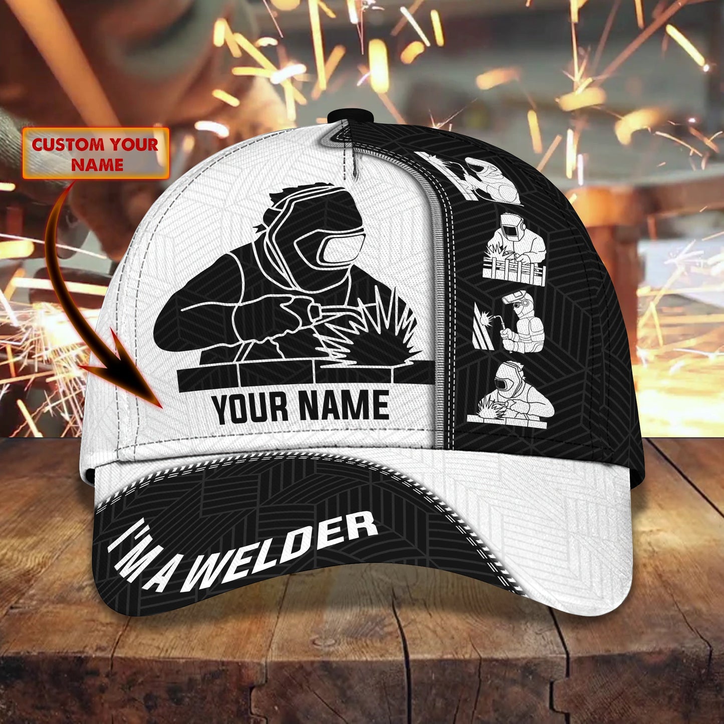 3D Classic Cap I'M A Welder Personalized Name Cap Tendpins CA1051