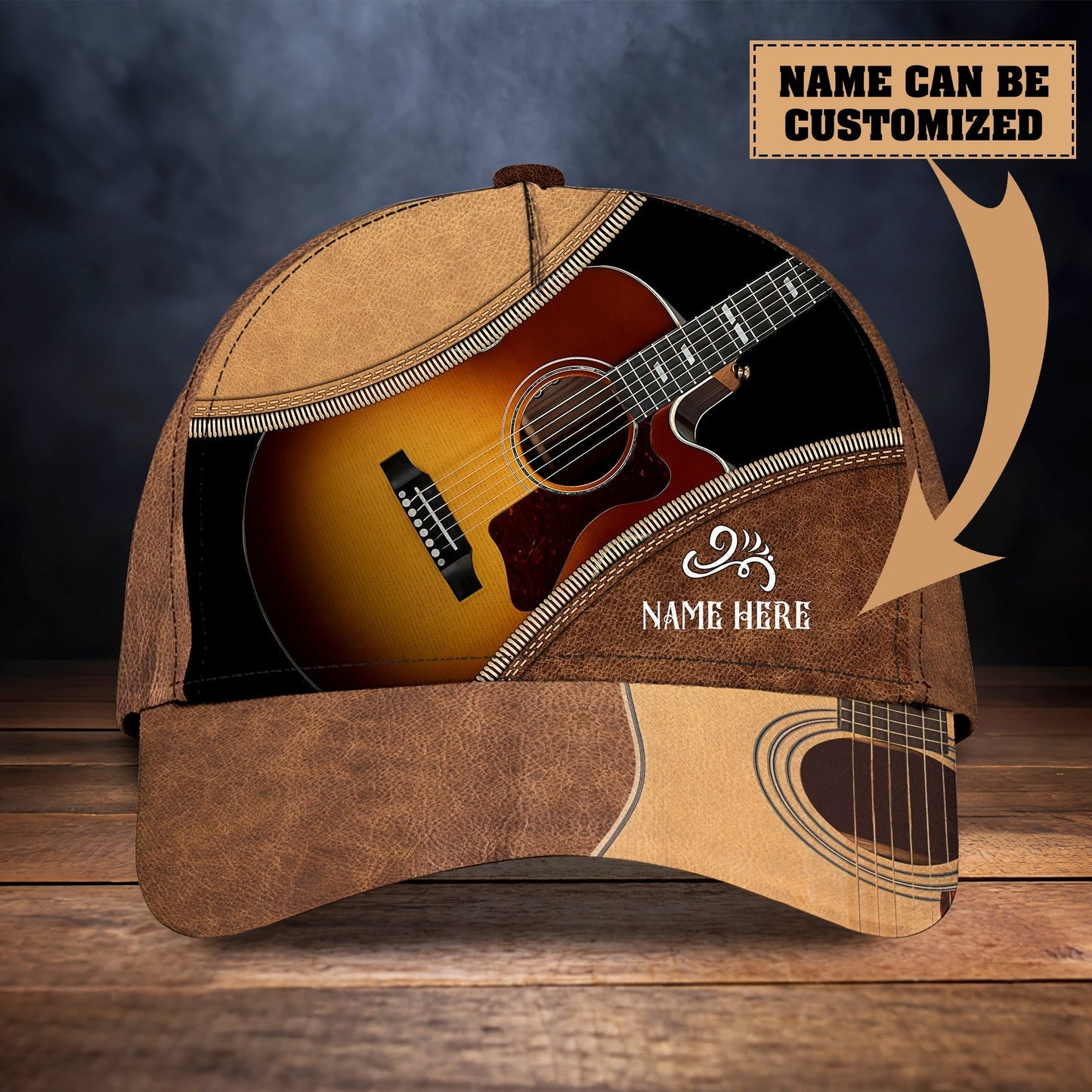 3D Classic Cap Guitar Classic Custom Name Classic Cap Tendpins CA0559