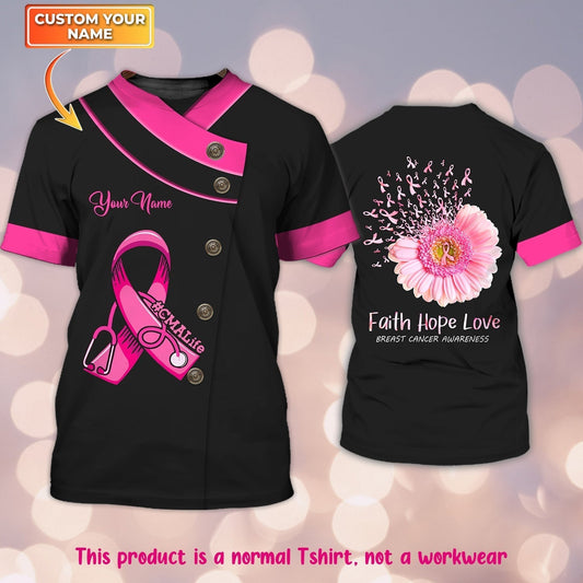 Cmalife Breast Cancer Awareness Personalized 3D Shirt Tad (Non Workwear) TO2407