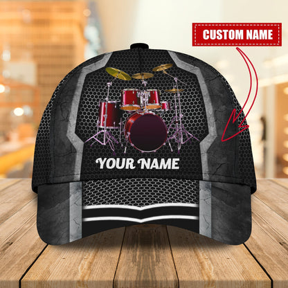 3D Classic Cap Red Drum Personalized Name Cap Tendpins CA0573